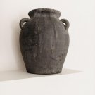 Mulberry Lane Co. Handmade Black Vase - 9.5'' Tall Terracotta Vase, Vintage vase, Black Ceramic