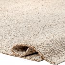 Jute Cotton Hand Woven Natural Farmhouse Area Rug for Living Room - Rustic Vintage