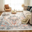 Machine Washable Rug 5'x7' Vintage Design Washable Area Rugs 5'x7' Area Rug with N