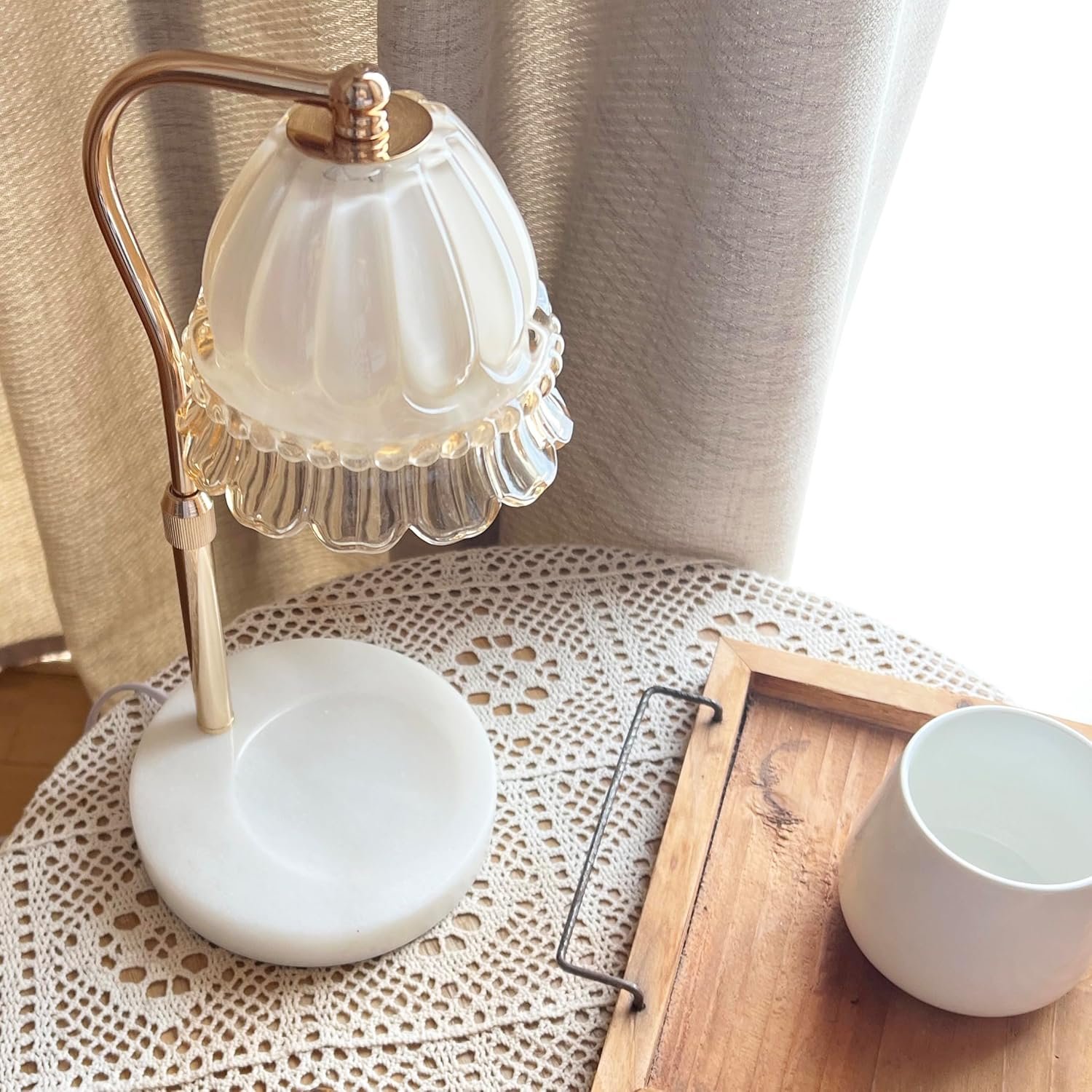 Candle Warmer Lamp with Timer, Electric Candle Lamp Warmer for Bedroom Home Decor, Dimmable Wax