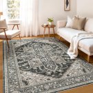 WITSHOCK Boho Area Rugs Machine Washable for Living Room Bedroom, Large 5x7 Vintage Non-Slip St