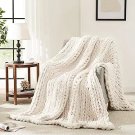 Chunky Knit Blanket Throw - Soft Chunky Throw Blanket 60x80 inches: 100% Hand Kintted