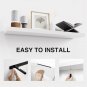 Colima Floating Shelves for Wall White Wood Wall Shelf for Bedroom, 36 Inch Wall Mounted Floati