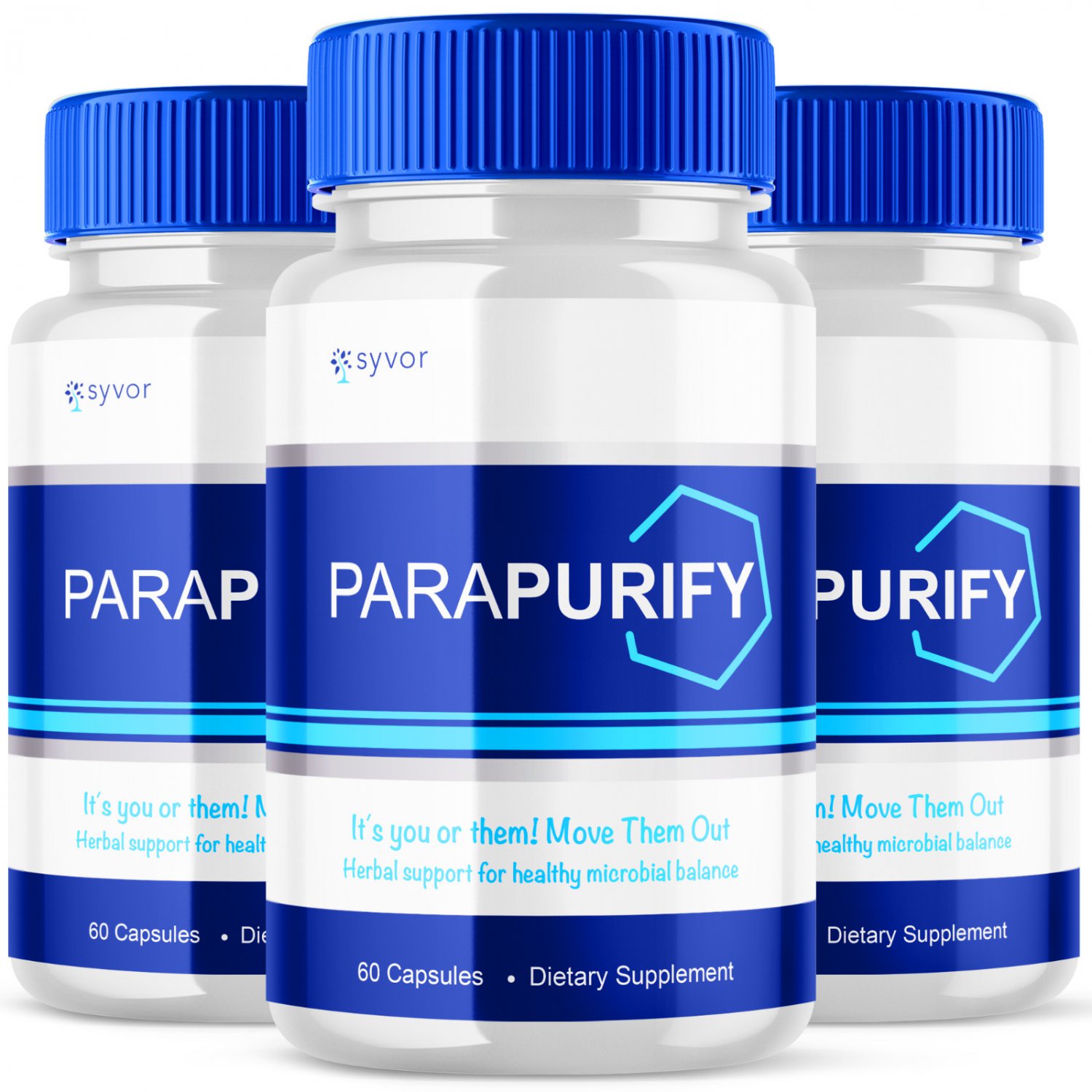 3 Pack Parapurify Natural Cleanse Advanced Gut Support Vitamin Supplement