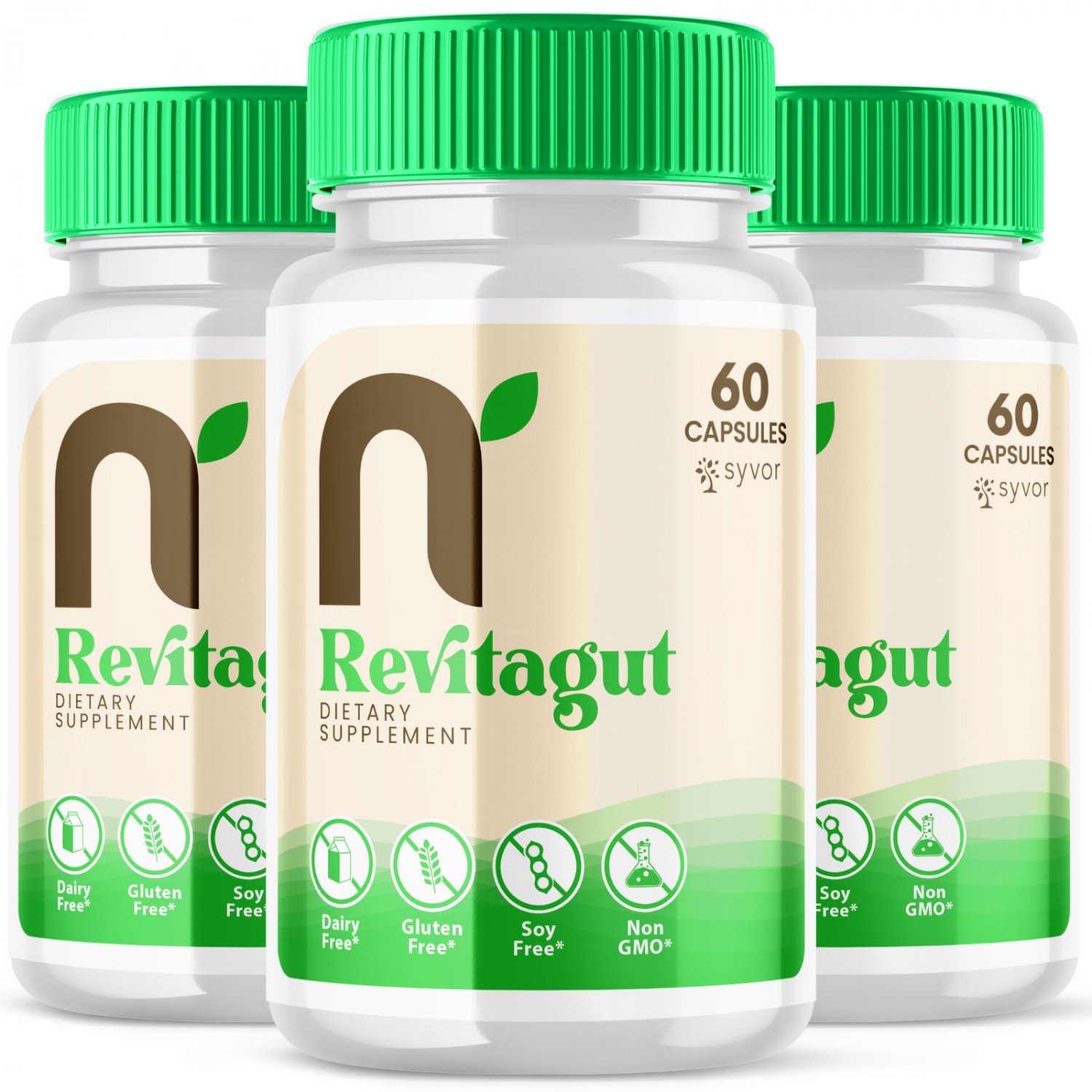 3 Pack Revitagut Blood Sugar Support Maximum Strength Glycogen Supplement