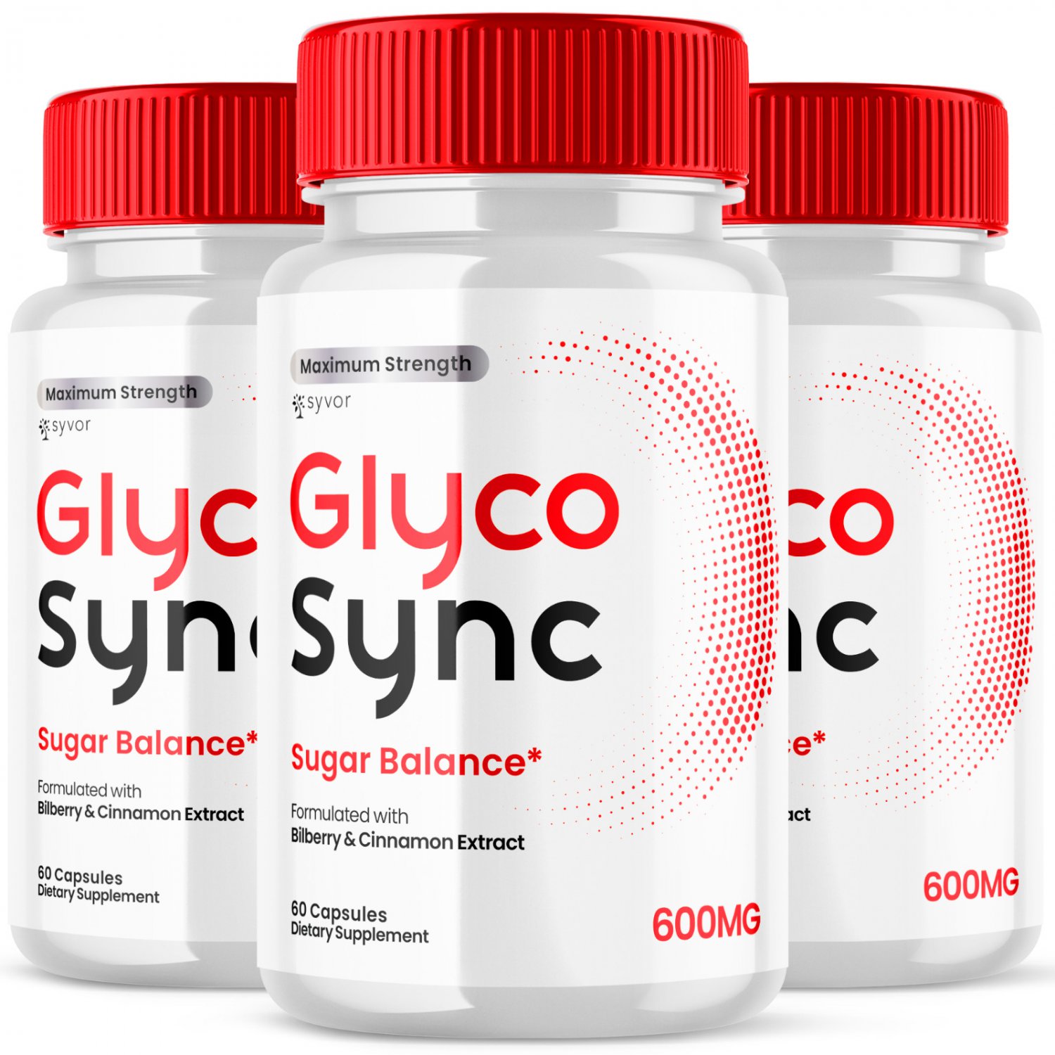 3 Pack Glyco Sync Advanced Blood Balance Support Natural Glyco Supplement