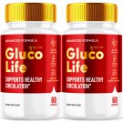 2 Pack Gluco Life Advanced Formula Sugar Support Natural Glyco Supplement