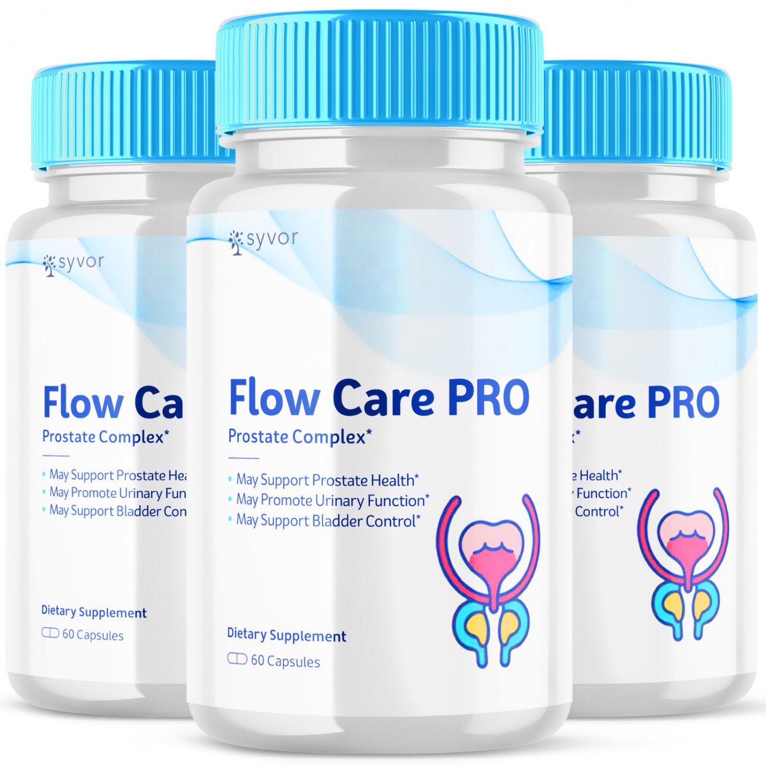 3 Pack Flow Care Pro Advanced Prostate Complex Supplement Bladder Support