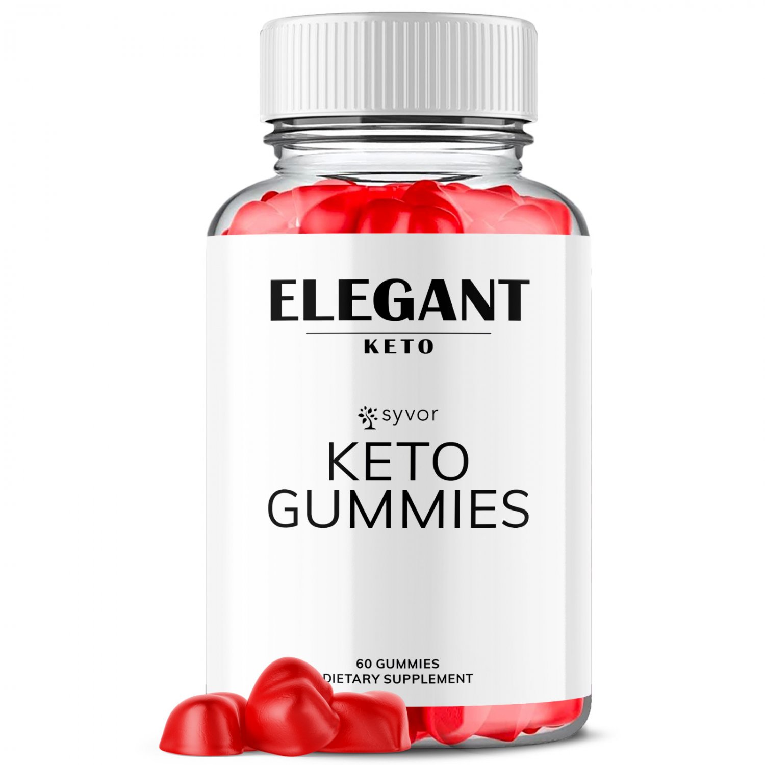 1 Pack Elegant Keto Apple Cider Vinegar Gummies Max ACV Strength Supplement 60 Gummies