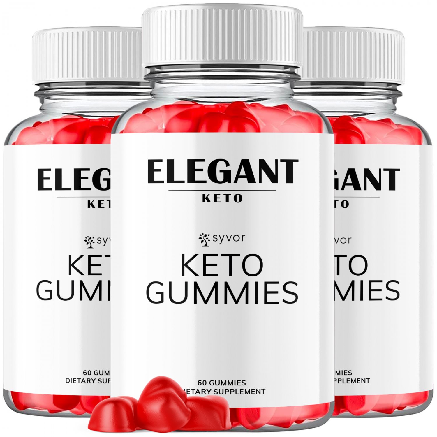 3 Pack Elegant Keto Apple Cider Vinegar Gummies Max ACV Strength Supplement 180 Gummies