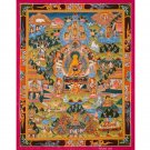 24K Gold Hand-Painted The History of Buddha Thangka – the Enlightened Life-A85041