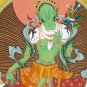 24K Gold Original Hand-Painted Green Tara Thangka- B10397
