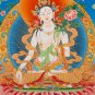 24K Gold White Tara Thangka &acirc;�� A Stunning Representation of Longevity and Healing-B02889