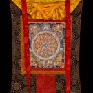 Universal Mandala Thangka Painting With Brocade  | Authentic | Hand-Made Art-A78161