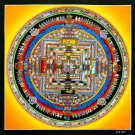 Handmade Kalachakra Mandala Thangka – The Wheel of Time | Authentic Tibetan Art-B13779