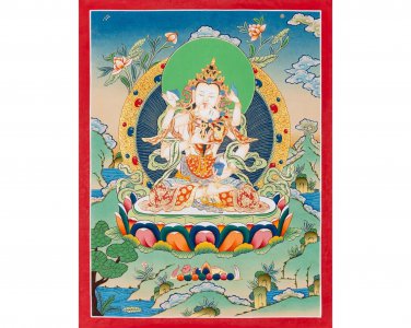 Diamond Heart Dorje Sempa Consort Thangka | Core of Compassionate Resolve Art-A63385