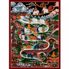 Handmade Samatha Thangka: Calming Meditation Techniques for Mental Tranquility-A74886