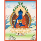 Buddhist Medicine Buddha Thangka Painting | Hand-Made Thangka | Wall-Decor Art-B09076