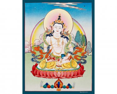 Dorje Sempa Thangka &acirc;�� Purity and Enlightenment &acirc;�� Tibetan Masterpiece-B12899
