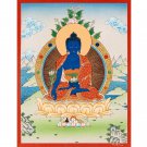 Tibetan Medicine Buddha Religious Thangka Artwork | Hand-Made Art | Authentic-B09077
