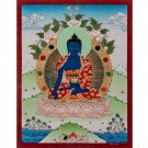 Buddhist Medicine Buddha Thangka Painting -Healer of Body | Hand-Made | Wall Art-B04381