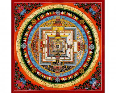 Holistic Handmade  Kalachakra Mandala &acirc;�� Art for Spiritual Practice | Authentic-B09011