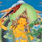 Hand-Made Manjushree Thangka &acirc;�� Tibetan Buddha of Wisdom & Clarity | Wall-Decor-B14014