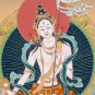 Hand-Made Dukar Thangka Print - Traditional Artwork Of Protective Deity-B06686