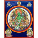 Handmade Green Tara: The Compassionate Protector | Authentic | Wall-Decor-A65493