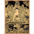 Shakyamuni Buddha: The Tibetan Style Authentic Thangka of Enlightened Wisdom-A92981