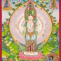 Handcrafted Avalokiteshvara Thangka &acirc;�� Buddhist Symbol | Original Thangka-B05442