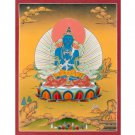 Hand-Painted Vajradhara Thangka – Tibetan Buddha of Indestructible Power Art-B03571