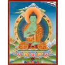Amoghasiddhi Buddha Thangka – Tibetan Buddha of Unwavering Success & Protection-A82948