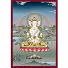 Original Vairocana Thangka Icon:  The Luminous Guide to Liberation | Hand-Made-A92474