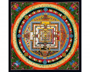 Artisan Kalachakra Mandala &acirc;�� Handcrafted for Spiritual Practice -B09014