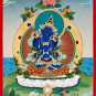 24K Vajradhara Thangka Painting Handcrafted Tibetan Art for Power and Strength-B06390