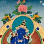 24K Vajradhara Thangka Painting Handcrafted Tibetan Art for Power and Strength-B06390