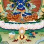 24K Vajradhara Thangka Painting Handcrafted Tibetan Art for Power and Strength-B06390