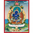 24K Vajradhara Thangka Painting Handcrafted Tibetan Art for Power and Strength-B06390