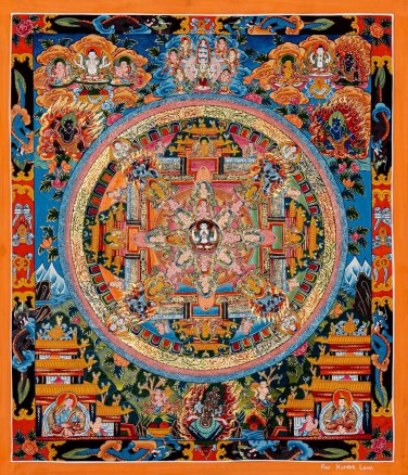 Handmade Universal Mandala &acirc;�� Handcrafted Spiritual Art of Unity and Balance-A78162