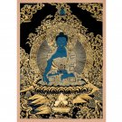 Handmade Medicine Buddha Thangka: Healer of Body and Mind | Original | Authentic-A57300