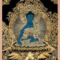 Handmade Medicine Buddha Thangka: Healer of Body and Mind | Original | Authentic-A57300