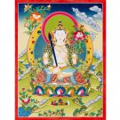 Handmade Manjushree Painting - Flaming Wisdom | Traditional Buddhist Wisdom Art-A98787