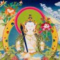 Handmade Manjushree Painting - Flaming Wisdom | Traditional Buddhist Wisdom Art-A98787