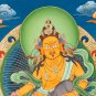 Handmade 24K Zambala Thangka &acirc;�� Tibetan Buddha of Wealth & Abundance | Authentic-B14012