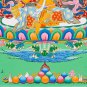 Tibetan Ksitigarbha Thangka &acirc;�� Divine Guidance | Hand-Made Art | Authentic-A90013