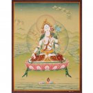 Original Authentic White Tara Thangka: Divine Grace | Hand-Made | Wall -Decor-A85702