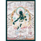 Handmade Green Tara Thangka | Tibetan Art for Divine Protection and Healing-B03215
