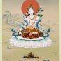 Original White Tara Thangka Painting | Goddess Of Healing | Authentic Wall Decor-B12536
