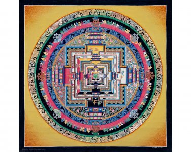 Handcrafted Kalachakra Mandala: A Symbol of Infinity | Authentic -A53393